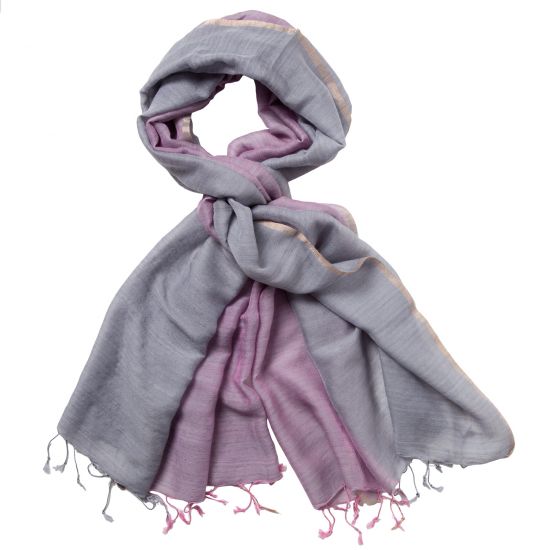 Jewell Two-Tone Scarf - Blush/Gray